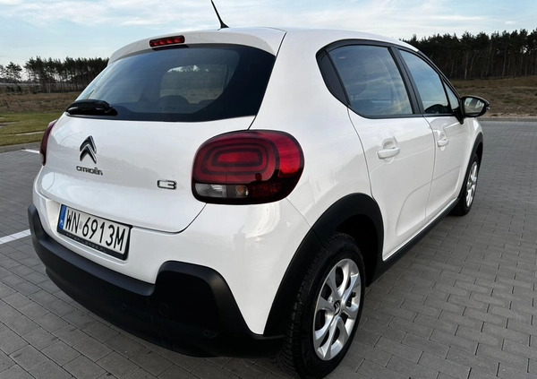 Citroen C3 cena 44000 przebieg: 89988, rok produkcji 2020 z Tyczyn małe 326